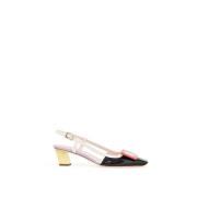 Kleur Blok Lakleer Slingback Pumps Roger Vivier , Multicolor , Dames