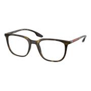 Stijlvolle Brillenmonturen in Havana Kleur Prada , Brown , Unisex