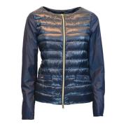 Lichte donsjas met taffeta mouwen Herno , Blue , Heren