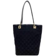 Pre-owned Canvas totes Gucci Vintage , Black , Dames