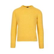 Wollen Crew Neck Sweater Brooksfield , Yellow , Heren