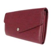 Pre-owned Leather wallets Louis Vuitton Vintage , Red , Dames