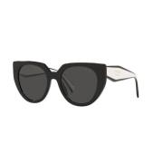 Elegante Cat Eye Zonnebril 09Q5S0 Prada , Black , Dames