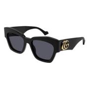 Zwart/Grijs Zonnebril Gucci , Black , Dames