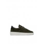 Groene Militaire Lage Sneakers D.a.t.e. , Green , Heren