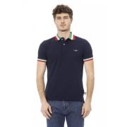 Trend Tricolor Kraag Katoen Polo Baldinini , Blue , Heren