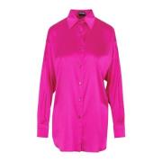 Roze Zijden Satijnen Overhemd Tom Ford , Pink , Dames