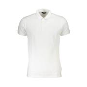 Wit Katoenen Poloshirt Geborduurd Logo Cavalli Class , White , Heren