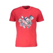 Bedrukt Logo T-shirt Cavalli Class , Red , Heren