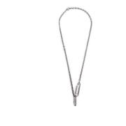 Paperclip Ketting Zilverkleurige Ketting Off White , Gray , Heren