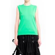 Groene Mouwloze Jersey T-shirt Comme des Garçons , Green , Dames