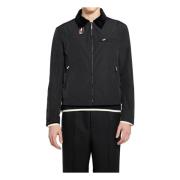 Zwarte Golfjas met Combikraag Thom Browne , Black , Heren