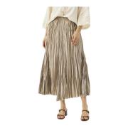 Gestructureerde Zand Rok IN Front , Beige , Dames