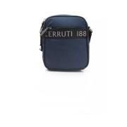 Blauwe Elegante Messenger Tas Cerruti 1881 , Blue , Heren