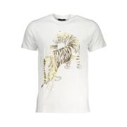 Print Logo Ronde Hals T-Shirt Cavalli Class , White , Heren