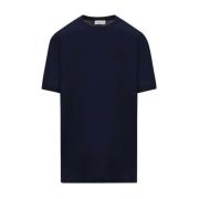 Casual Katoenen T-shirt Alexander McQueen , Blue , Heren