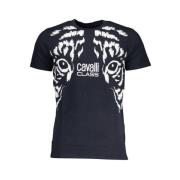 Print Logo Korte Mouw Tee Cavalli Class , Blue , Heren