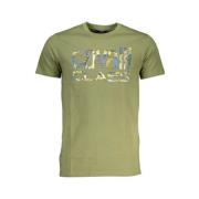 Print Logo Korte Mouw Tee Cavalli Class , Green , Heren