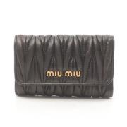 Pre-owned Leather key-holders Miu Miu Pre-owned , Black , Dames