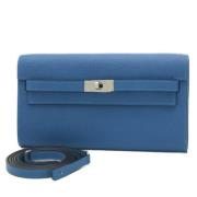 Pre-owned Fabric shoulder-bags Hermès Vintage , Blue , Dames