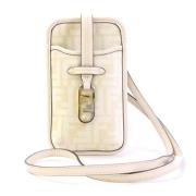 Pre-owned Leather shoulder-bags Fendi Vintage , Beige , Dames