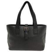 Pre-owned Leather totes Burberry Vintage , Black , Dames