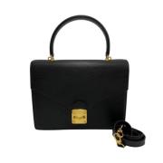 Pre-owned Leather handbags Fendi Vintage , Black , Dames