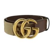 Pre-owned Leather belts Gucci Vintage , Beige , Dames