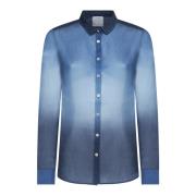 Elegante Overhemden Collectie Forte Forte , Blue , Dames