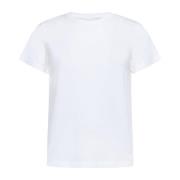 Wit Katoenen Crew Neck T-shirt Khaite , White , Dames