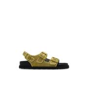 Milano Raffia Sandalen Birkenstock , Green , Dames