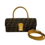 Pre-owned Canvas handbags Fendi Vintage , Brown , Dames