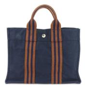 Pre-owned Fabric totes Hermès Vintage , Blue , Dames