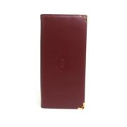 Pre-owned Leather wallets Cartier Vintage , Red , Dames