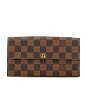 Pre-owned Leather wallets Louis Vuitton Vintage , Brown , Dames