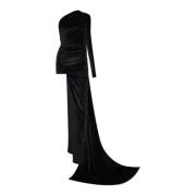 Lange jurk met een asymmetrische snit Balenciaga , Black , Dames