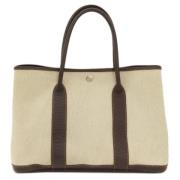 Pre-owned Fabric totes Hermès Vintage , Beige , Dames