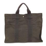 Pre-owned Fabric totes Hermès Vintage , Gray , Dames