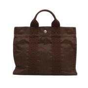 Pre-owned Fabric totes Hermès Vintage , Brown , Dames