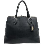 Pre-owned Leather totes Fendi Vintage , Black , Dames