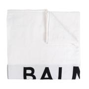 Handdoek met logo Balmain , White , Heren