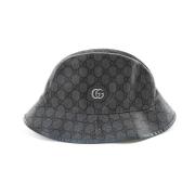 Canvas Vissershoed met Allover GG Logo Gucci , Gray , Heren