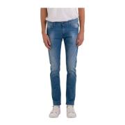 Skinny Fit Katoenen Jeans Jondrill Replay , Blue , Heren
