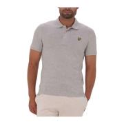 Heren Polo T-shirt Plain Polo Shirt Lyle & Scott , Gray , Heren