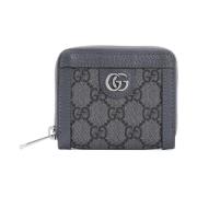 Grijs Zwart Grafiet Wallet GG Supreme Gucci , Multicolor , Heren