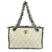 Pre-owned Leather totes Chanel Vintage , Beige , Dames