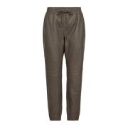 Olifant Leren Joggers Shilohcc Model Co'Couture , Brown , Dames