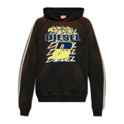 Sweatshirt `S-Roxt-Hood-Stripe` Diesel , Black , Heren