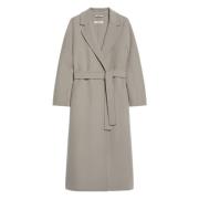 Grijze Wol Kimono Mouw Jas Max Mara , Gray , Dames