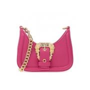 Eco-leren Schoudertas met Metalen Details Versace , Pink , Dames